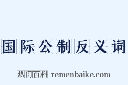 国际公制反义词是什么意思的图片